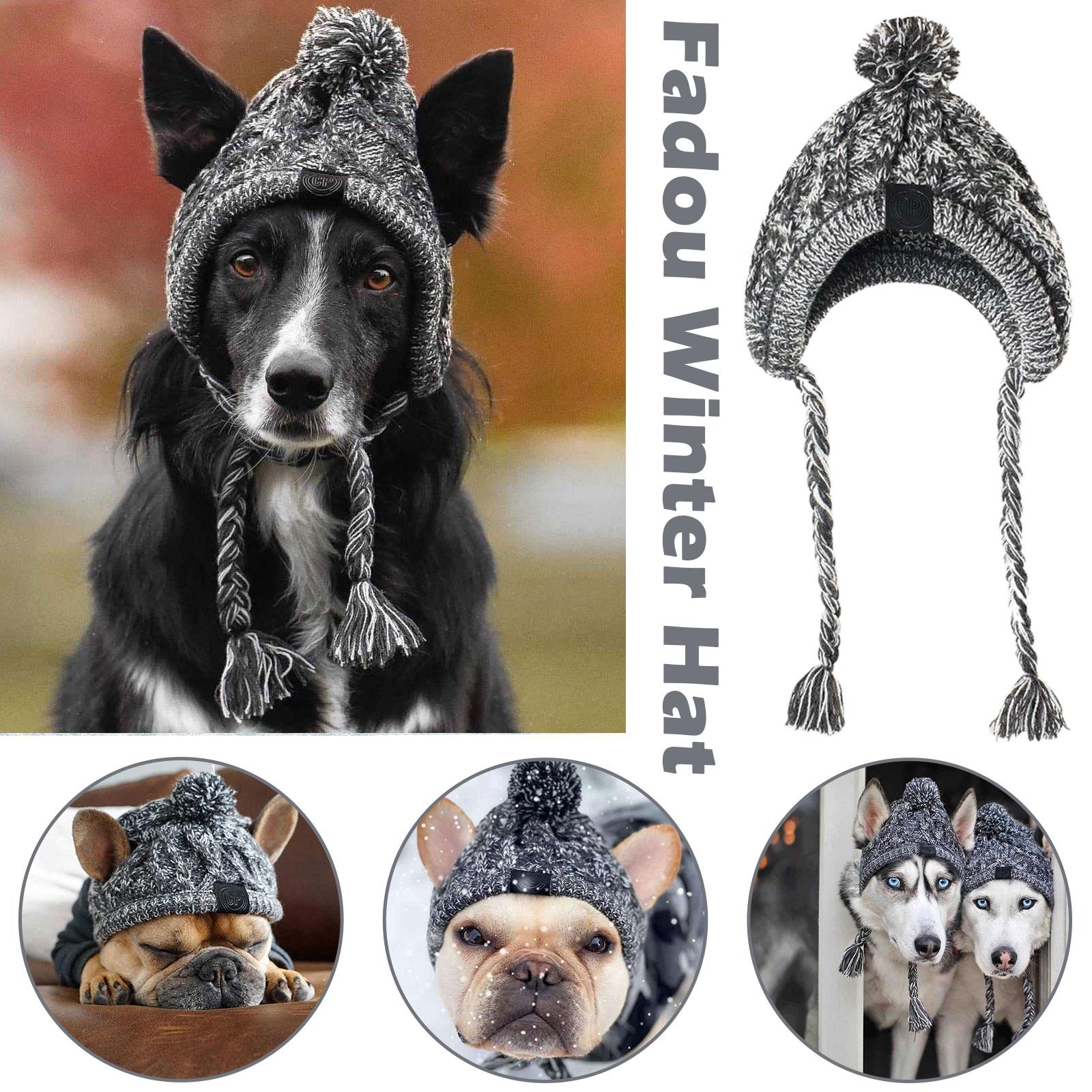 thumbnail image 5 of SGACAI Gorro de invierno para perro, gorro para perro bulldog francés, cálido y resistente al viento, para exteriores, 5 of 7