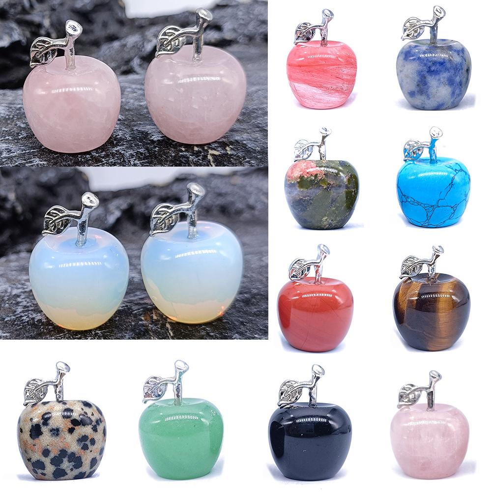 thumbnail image 4 of Wartleves Estatua de manzana Cristal curativo Decoración del hogar Piedra preciosa Regalos naturales Piedra ·, 4 of 7