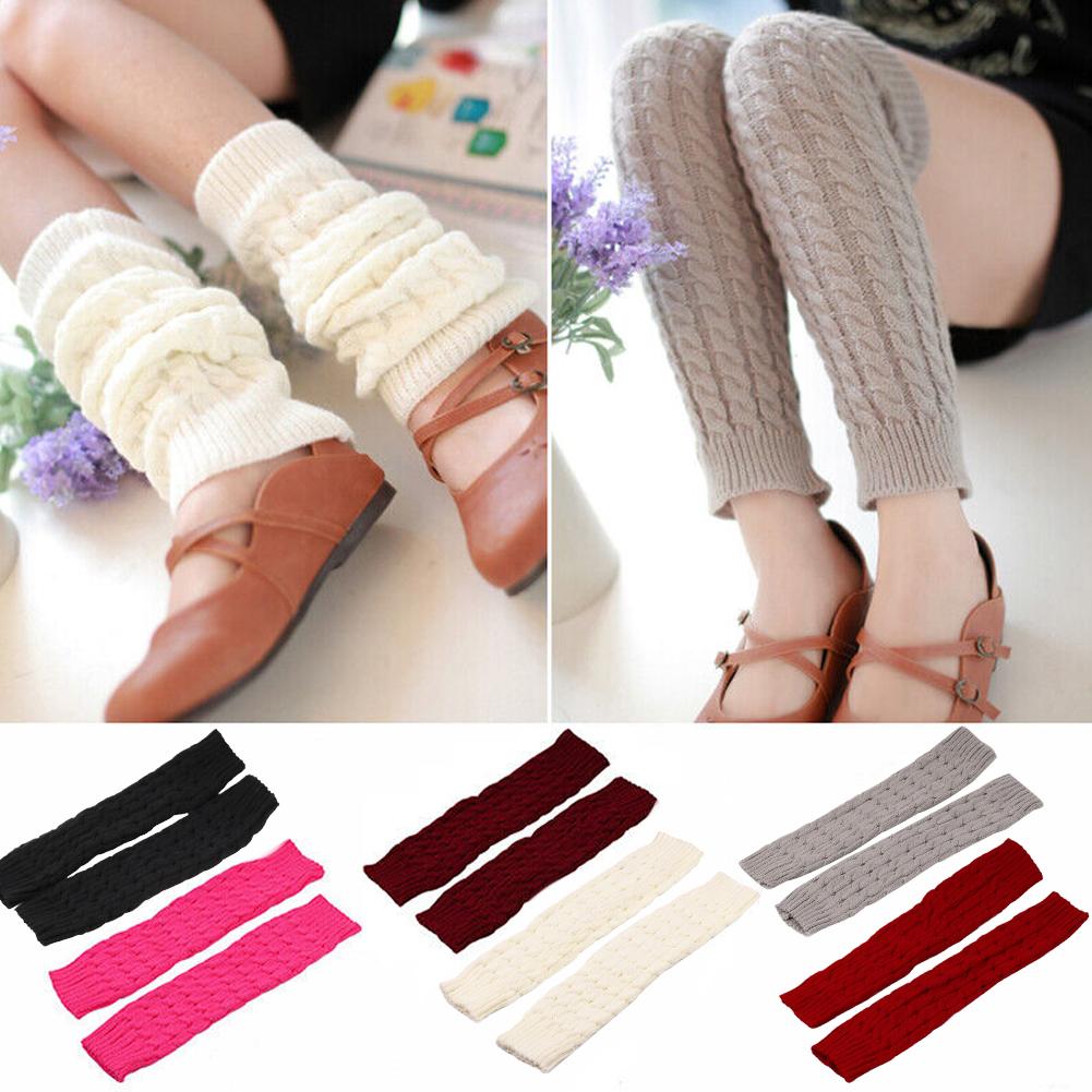thumbnail image 2 of SGACAI Calentadores de piernas de invierno para mujer, tejidos a crochet, calcetines largos W5, 2 of 7