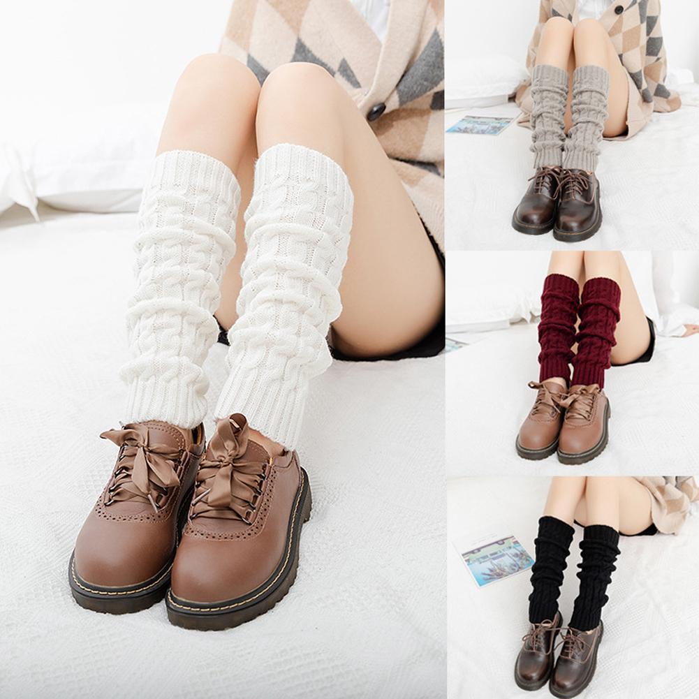 thumbnail image 4 of SGACAI Calentadores de piernas de invierno para mujer, tejidos a crochet, calcetines largos W5, 4 of 7