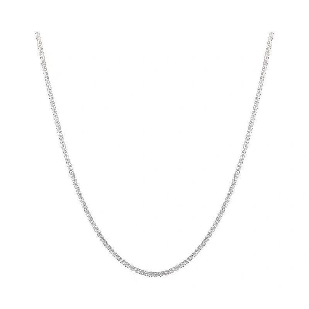 thumbnail image 4 of Wartleves Collar gargantilla de cadena de clavícula brillante de plata collar anillos Z7 E6 Nuevo, 4 of 7