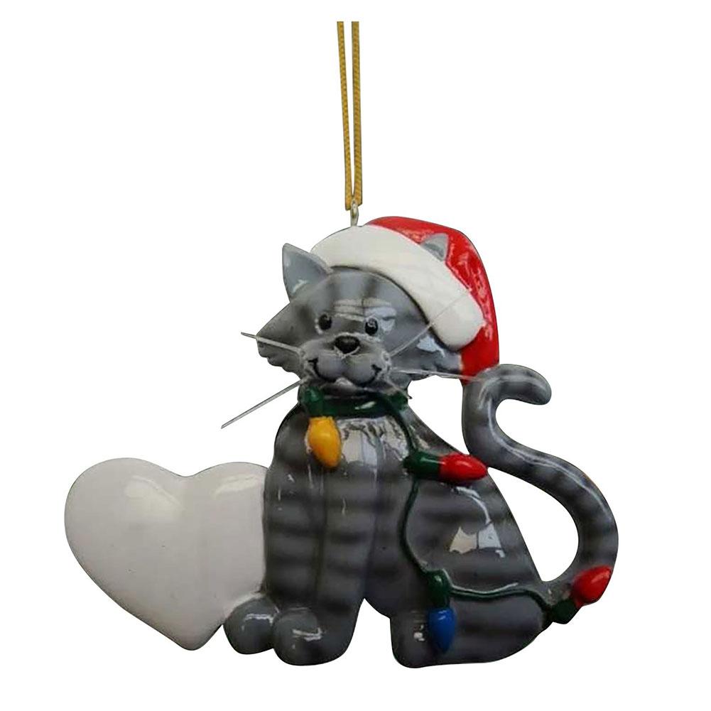 thumbnail image 5 of Ruifaya Adorno navideño de gato negro RYGRZJ, adornos para árboles de Navidad, adornos para colgar en el coche, recuerdo para fiestas navideñas, decoración del hogar, 5 of 7