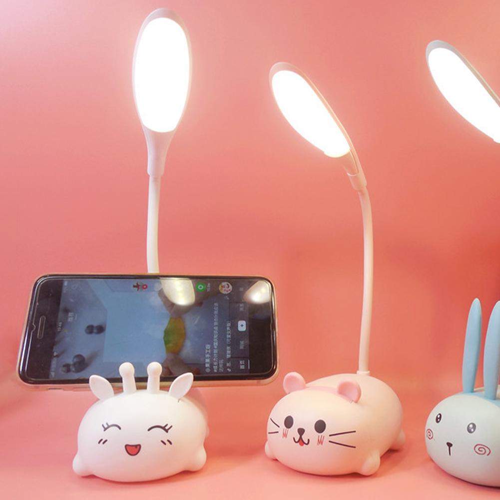 Cartoon Cute Pet Animal Bear Pig Cat Dog USB Recharge Battery LED Table  Night Light Child Eye Protection Warm White Desk Lamp | AliExpress