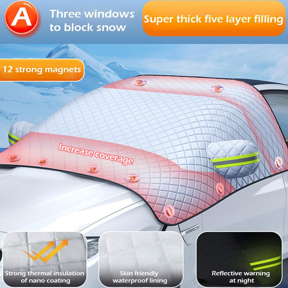 Magnetic Car Windscreen Cover Ice Frost Protector Sun Shade Winter