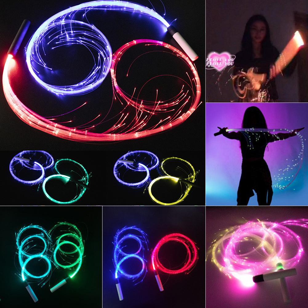 thumbnail image 2 of SGACAI Látigo de fibra óptica LED multicolor para fiesta de Halloween, látigo de baile, luz LED, 2 of 7