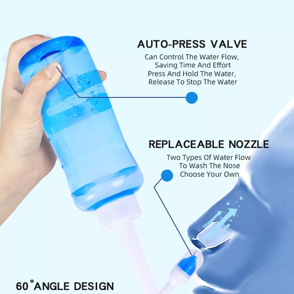 500ml Sinus Spülen Flasche Waterpulse Nasen Bewässerung Nebenhöhlen  Reinigung Nase Allergien für Erwachsene Kind BPA FREI Nasal Waschen Flaschen  - AliExpress
