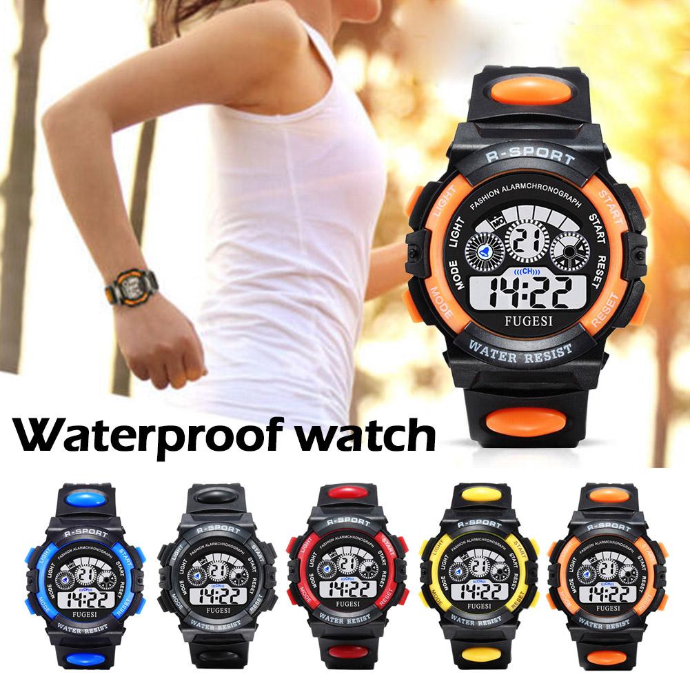 thumbnail image 2 of Wartleves Reloj deportivo digital LED de silicona resistente al agua para niños y niñas, 2 of 7