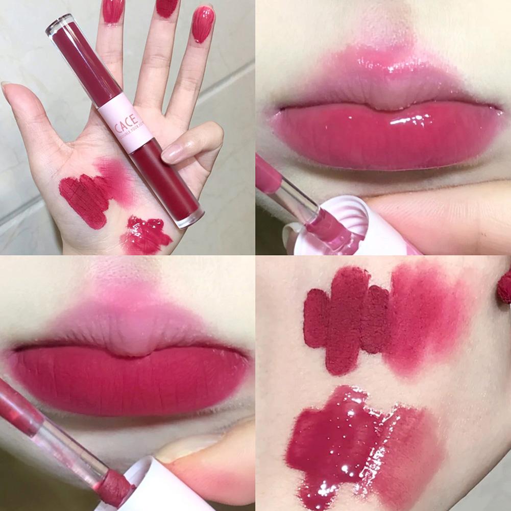 thumbnail image 5 of Ruifaya Brillo de labios de doble punta Moisture Light Mirror Textura cremosa Cosm D8, 5 of 7