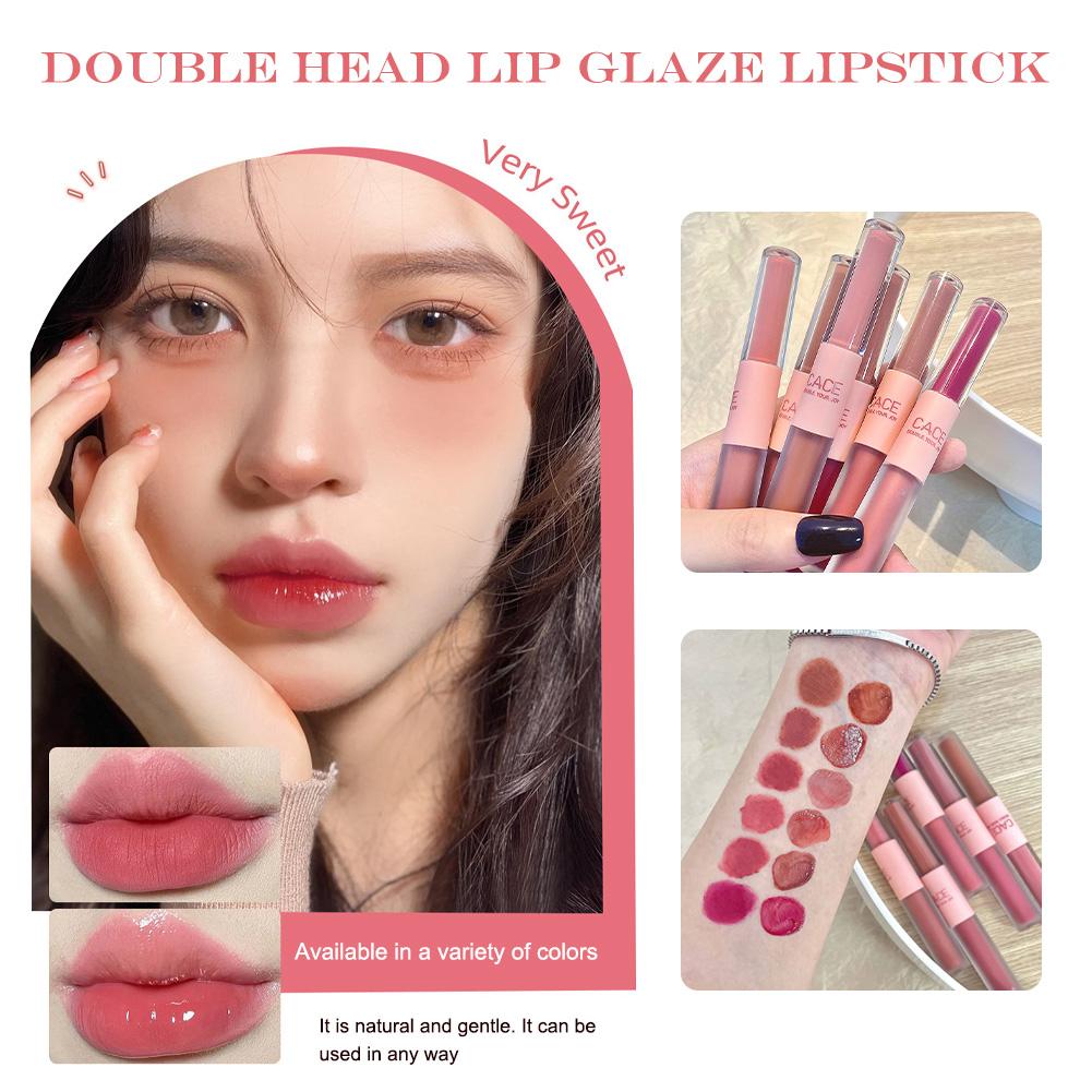 thumbnail image 2 of Ruifaya Brillo de labios de doble punta Moisture Light Mirror Textura cremosa Cosm D8, 2 of 7