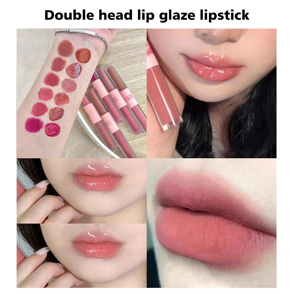 thumbnail image 4 of Ruifaya Brillo de labios de doble punta Moisture Light Mirror Textura cremosa Cosm D8, 4 of 7