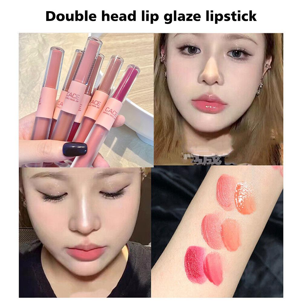 thumbnail image 3 of Ruifaya Brillo de labios de doble punta Moisture Light Mirror Textura cremosa Cosm D8, 3 of 7