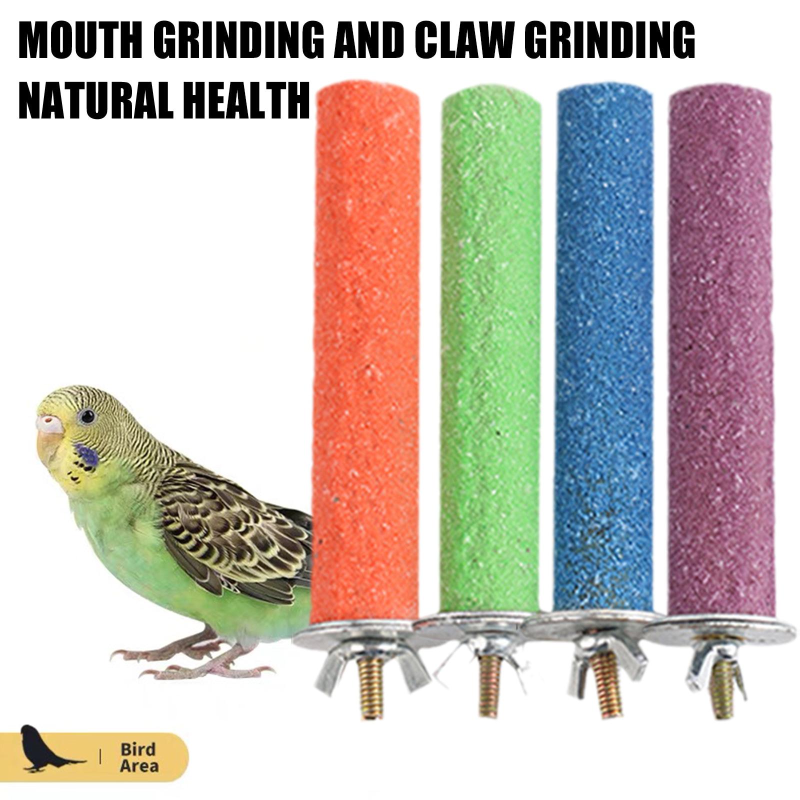 thumbnail image 4 of Ruifaya Soporte para pata de loro de UKQuartz, soporte para moler, rama para pájaros, estante para periquitos, juguete para masticar, 4 of 7