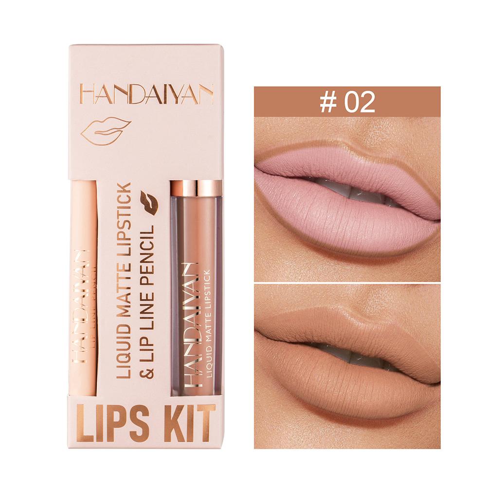 thumbnail image 3 of Ruifaya Juego de delineadores de labios con brillo de labios antiadherentes, lápiz labial mate, delineador de labios aterciopelado Nice Hot L6, 3 of 7