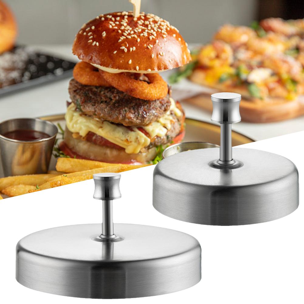 thumbnail image 2 of Wartleves Prensa para hamburguesas antiadherente para hacer hamburguesas, molde manual de cocina de acero inoxidable StI ∠, 2 of 7