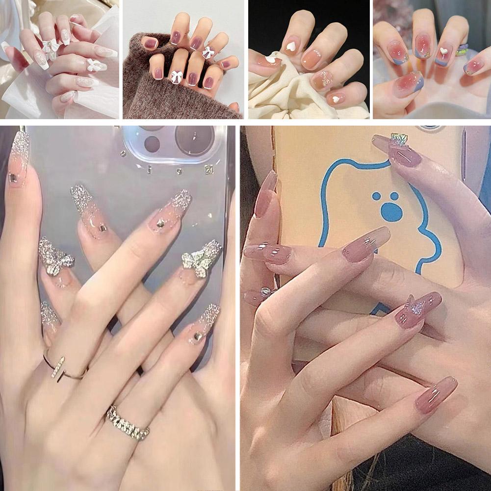 thumbnail image 4 of Ruifaya Parche de uñas postizas ponible para niña manicura novedad 2024 GX, 4 of 7