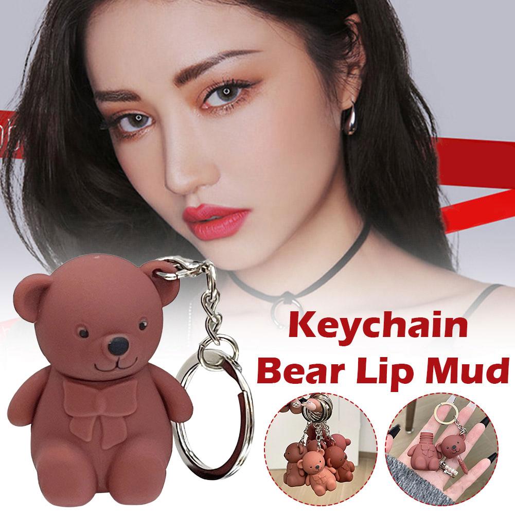 thumbnail image 5 of Ruifaya Llavero con esmalte de labios de 6 colores Bear Lip Glaze Lip Glaze Color Natural Matte[, 5 of 7