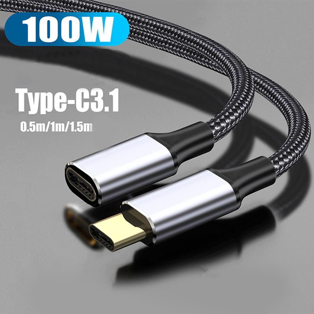 thumbnail image 2 of Ruifaya Cable de extensión USB-C 3.1 C macho C hembra 1 m Cable de carga rápida tipo C GX, 2 of 7