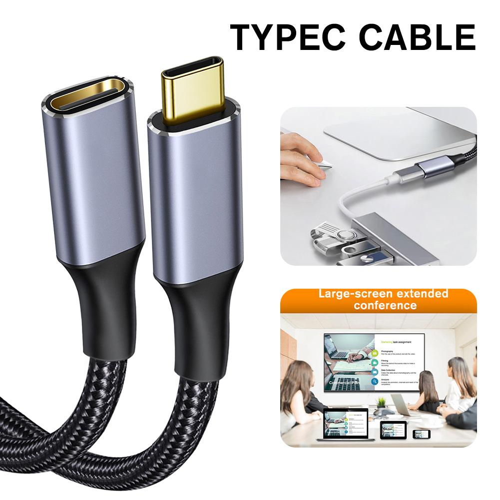 thumbnail image 5 of Ruifaya Cable de extensión USB-C 3.1 C macho C hembra 1 m Cable de carga rápida tipo C GX, 5 of 7