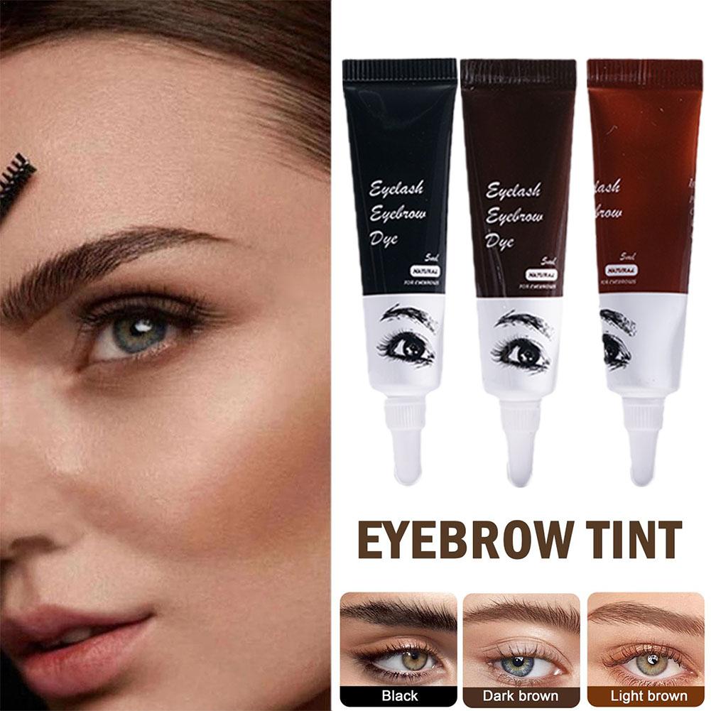 thumbnail image 4 of Wartleves Kit completo de tinte para cejas, pestañas, cejas, crema colorante de larga duración, marrón/ OFERTA, 4 of 7