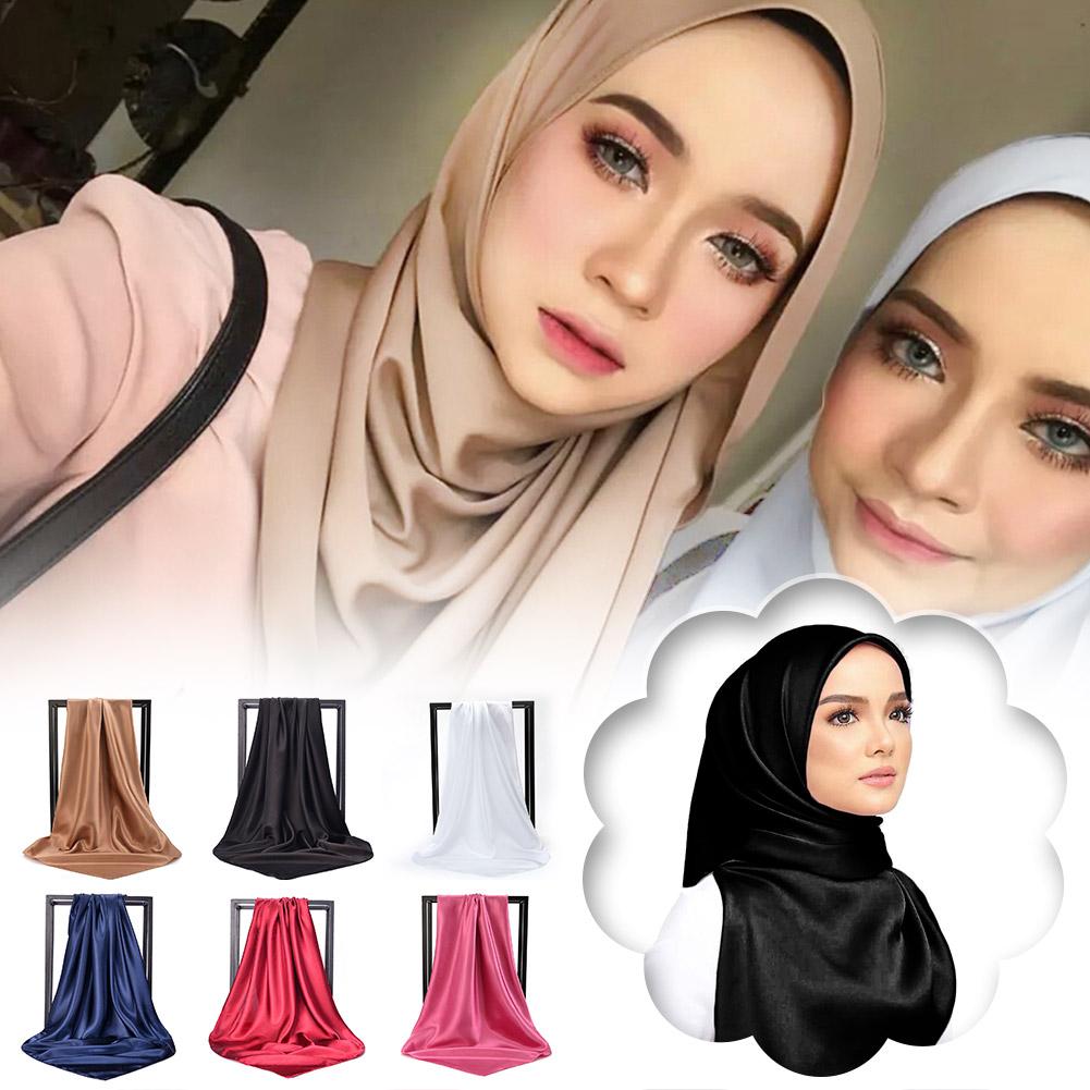 thumbnail image 2 of SGACAI Bufanda cuadrada de satén de seda para mujer de 90 cm, color hijab, para cubrir el cabello, GX Wrap, 2 of 7