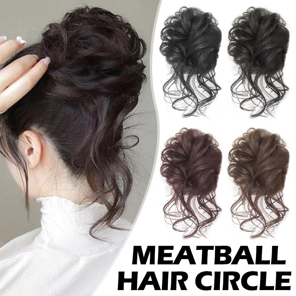 thumbnail image 5 of SGACAI Extensiones de cabello con moño desordenado, coletero, recogido, como si fuera humano, CALIENTE, real, 5 of 7