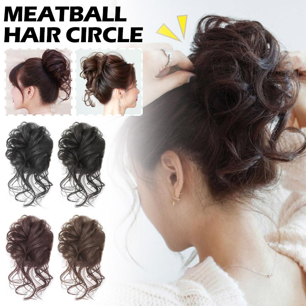 thumbnail image 2 of SGACAI Extensiones de cabello con moño desordenado, coletero, recogido, como si fuera humano, CALIENTE, real, 2 of 7
