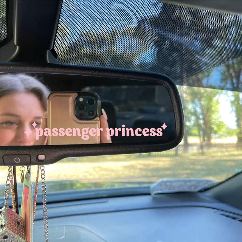Passenger Princess Car Mirror Decal, Car Accessory , Rear View Mirror Decal,  Car Decal Sticker, Affirmation Car Decal, Seen on Tiktok 