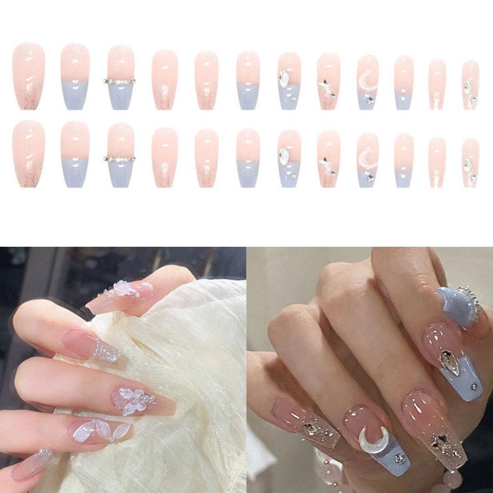 thumbnail image 3 of Ruifaya Pegatinas para uñas Envoltura de uñas Autoadhesiva Cobertura completa Uñas artificiales Arte de uñas, 3 of 7