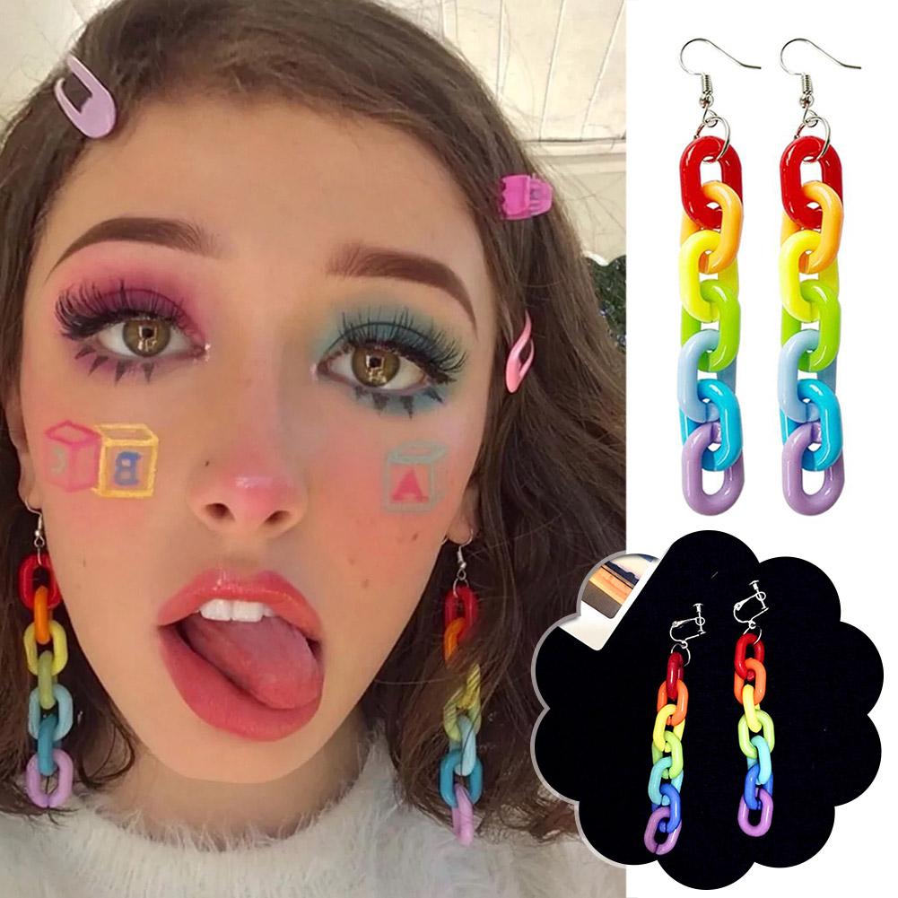 Rainbow Chain Link Earrings Rainbow Chain Link Earrings