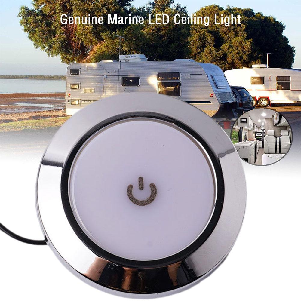 thumbnail image 4 of SGACAI Luces LED para interior de remolque de RV, lámpara de techo ovalada conmutada de 12/24 V, 4 of 7