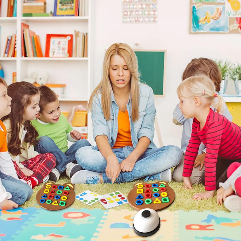 thumbnail image 3 of Wartleves Juego de combinación de formas, juguetes educativos sensoriales de colores, rompecabezas para niños, tablero B, 3 of 7