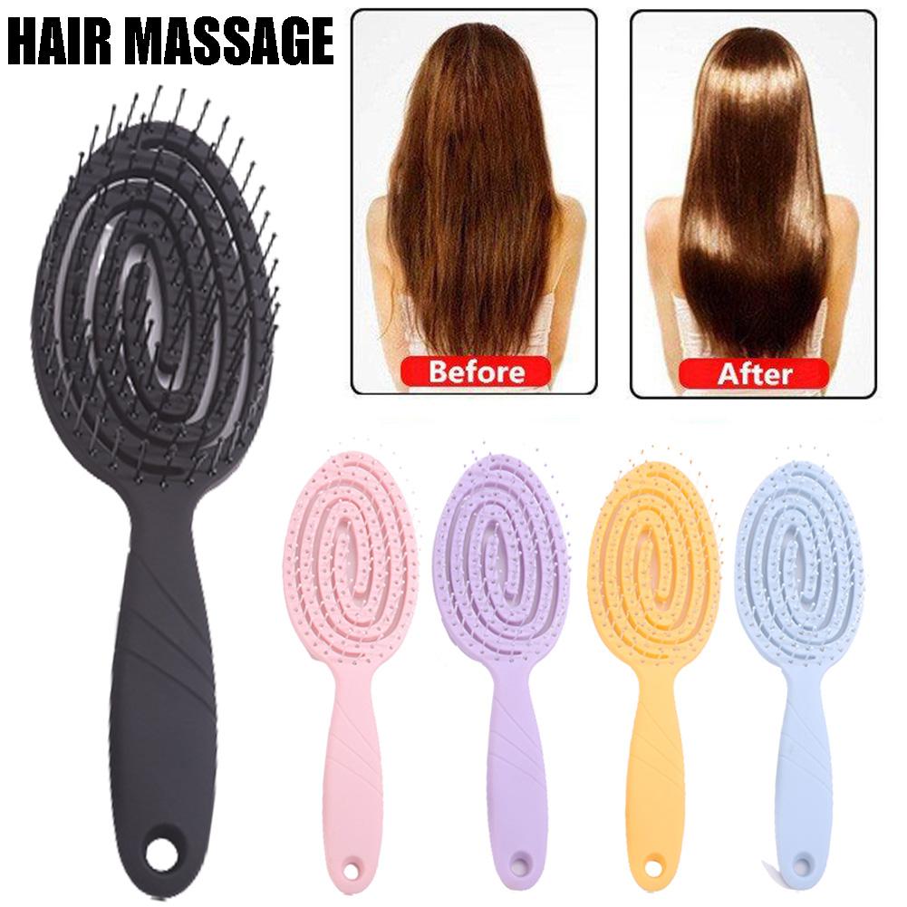 thumbnail image 4 of Ruifaya Peines de plástico huecos que no hacen nudos Peine de dientes suaves para no dañar el cabello K1G4, 4 of 7