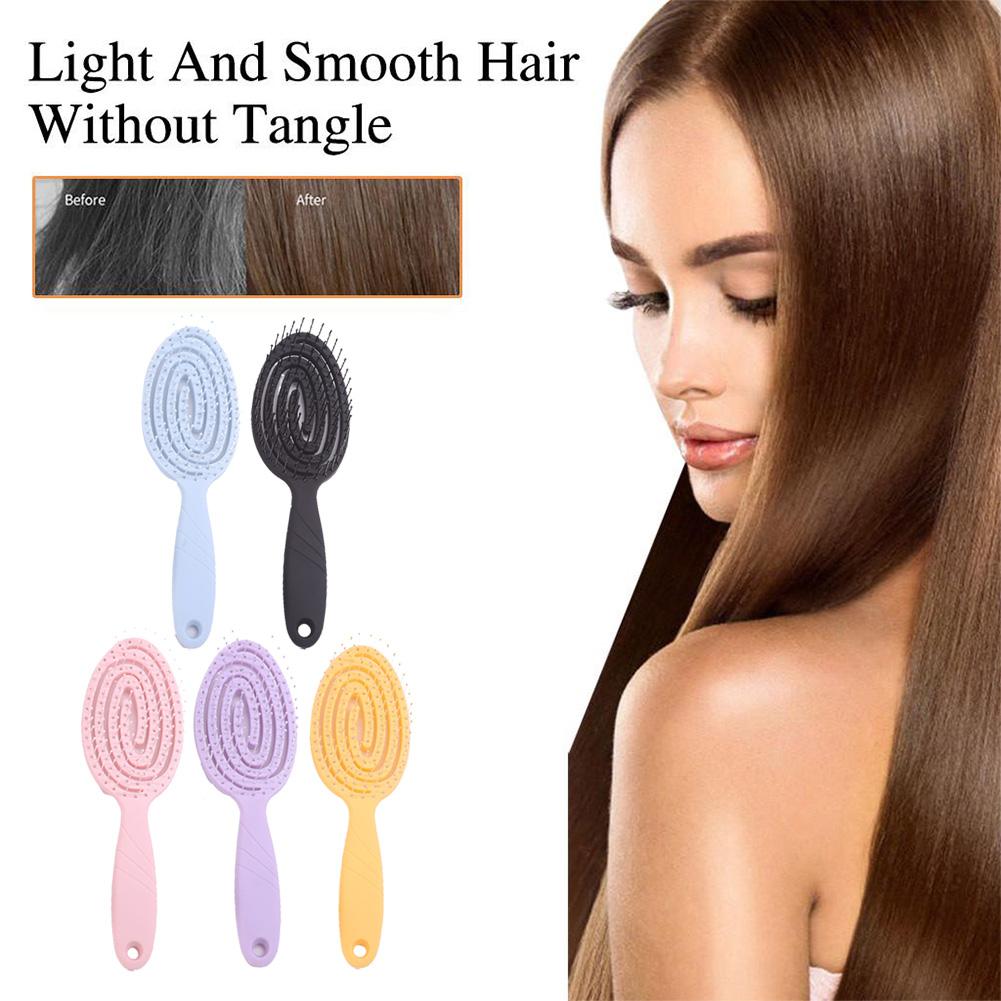 thumbnail image 3 of Ruifaya Peines de plástico huecos que no hacen nudos Peine de dientes suaves para no dañar el cabello K1G4, 3 of 7
