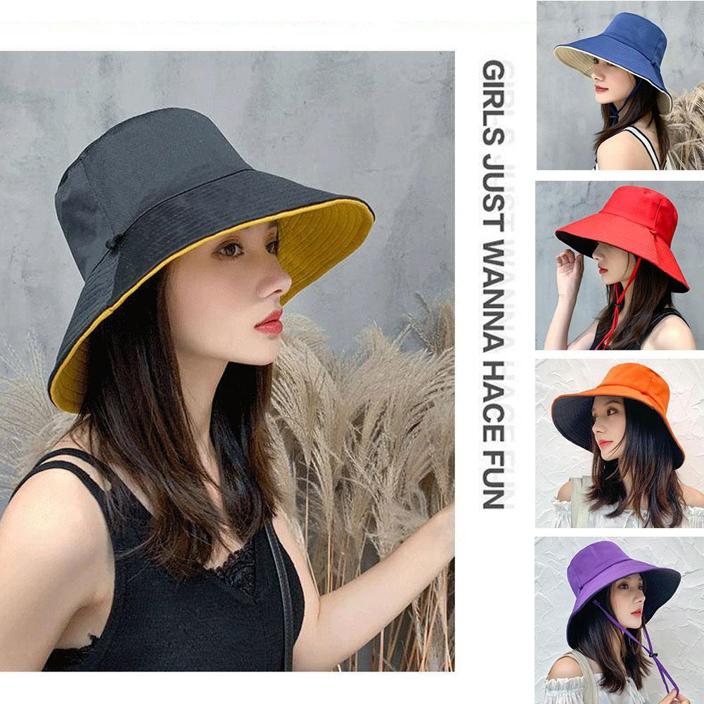 thumbnail image 2 of SGACAI Sombrero de pescador de ala ancha para mujer, sombrero de playa plegable de verano con protección solar, 2 of 7