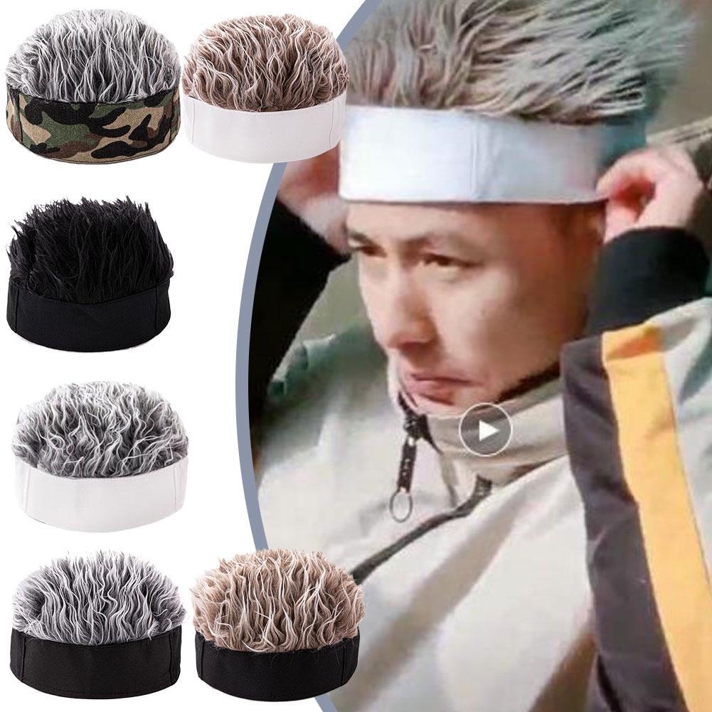 thumbnail image 2 of SGACAI Gorro estilo hip hop con pelo falso con pinchos para hombre y mujer, gorro corto estilo retro W NICE, 2 of 7