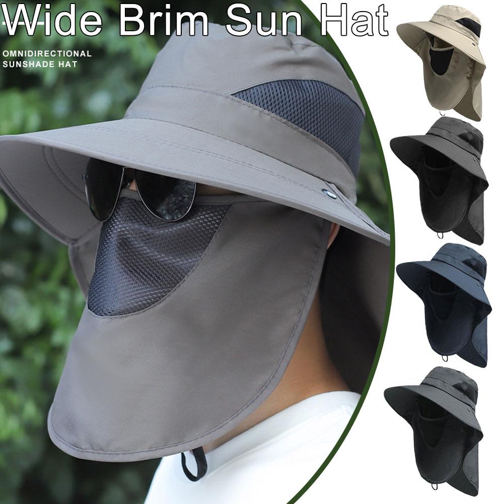 thumbnail image 2 of Ruifaya Sombrero de ala ancha para el sol, protección UV, gorra tipo cubo para senderismo, pesca, safari, para hombres, 2 of 7
