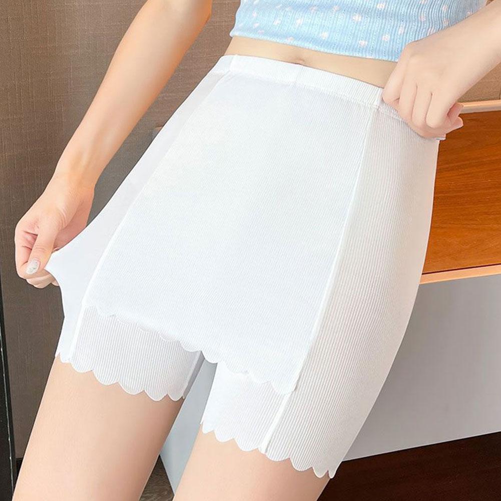 thumbnail image 2 of SGACAI Pantalones cortos invisibles de doble capa debajo de la falda, antirozaduras, de seguridad frontal W XN, 2 of 7