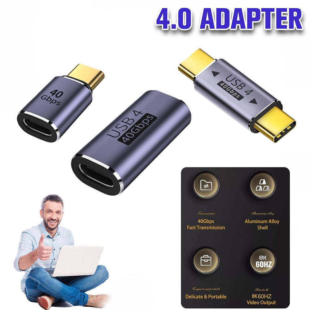 thumbnail image 3 of Ruifaya Adaptador USB-C a USB-C de 100 W y 40 Gbps, convertidor de carga rápida tipo C, 3 of 7