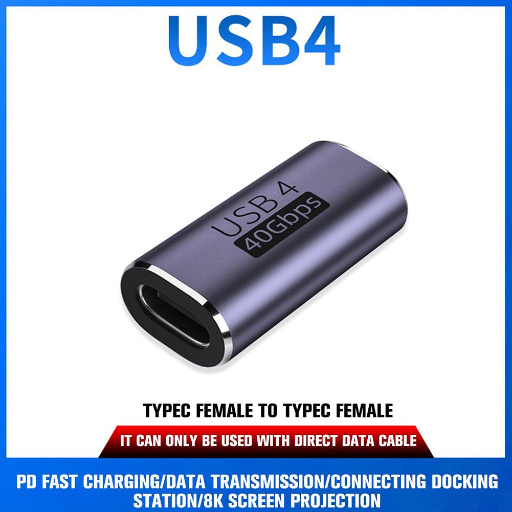 thumbnail image 2 of Ruifaya Adaptador USB-C a USB-C de 100 W y 40 Gbps, convertidor de carga rápida tipo C, 2 of 7