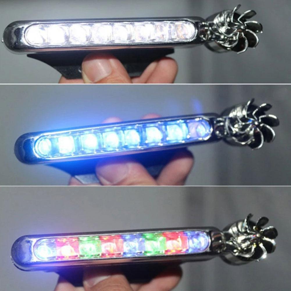 thumbnail image 3 of SGACAI 1/2X Lámpara de advertencia de luz diurna DRL para automóvil con 8 LED alimentada por viento, 3 of 7