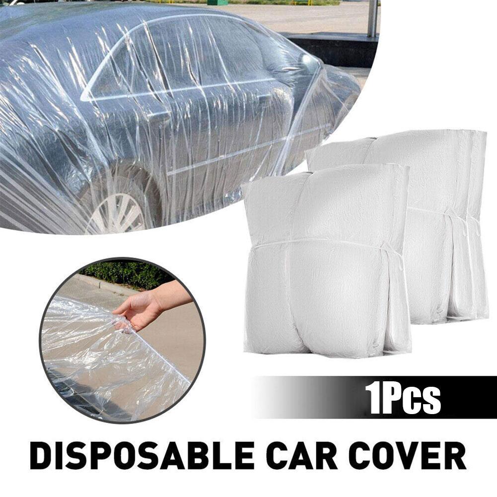 thumbnail image 4 of Ruifaya Funda desechable de plástico transparente para coche, para lluvia y polvo, universal, 4 of 7