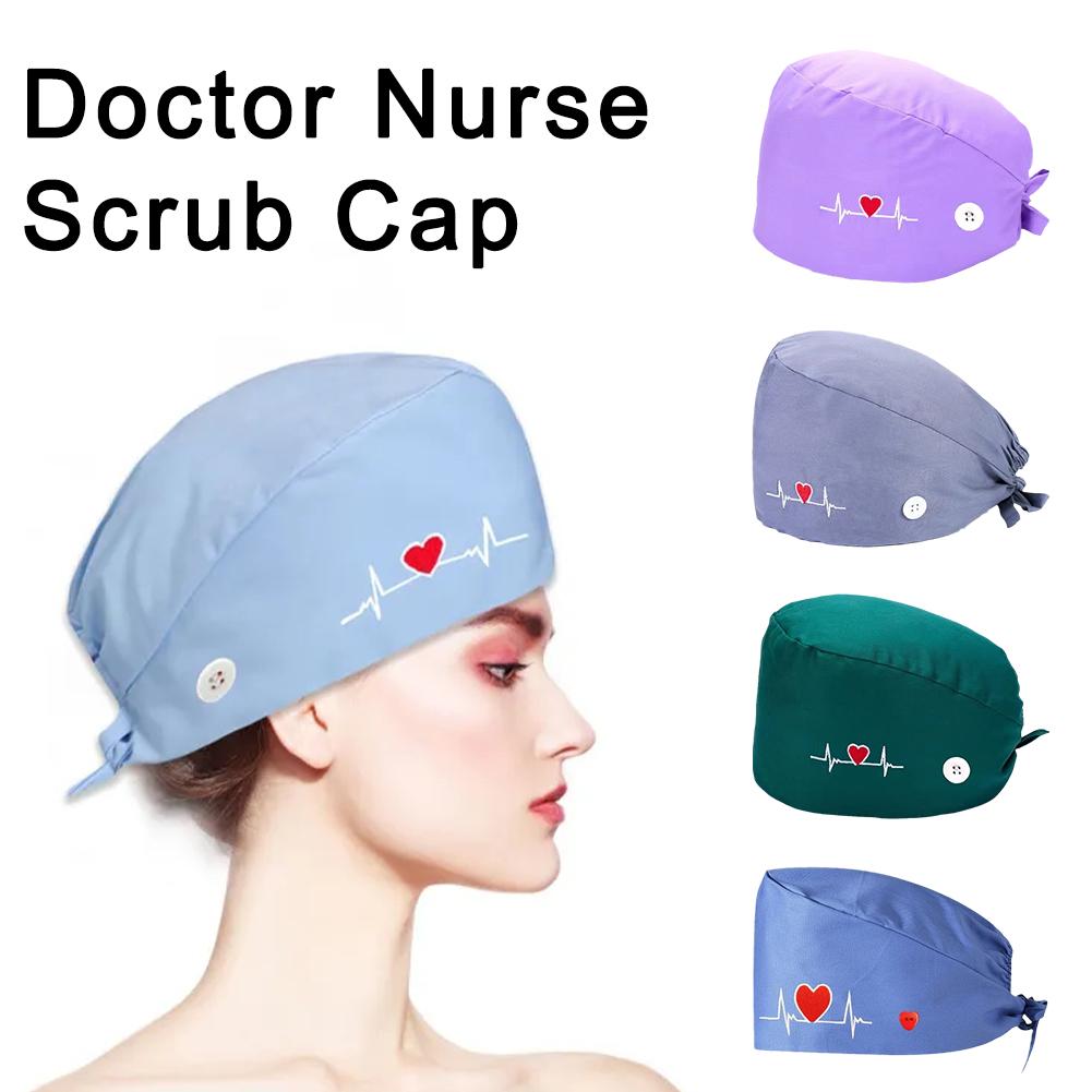thumbnail image 3 of Ruifaya Gorro quirúrgico para médico, enfermera, gorro bouffant, ajustable, estilo de cabello largo, 3 of 7