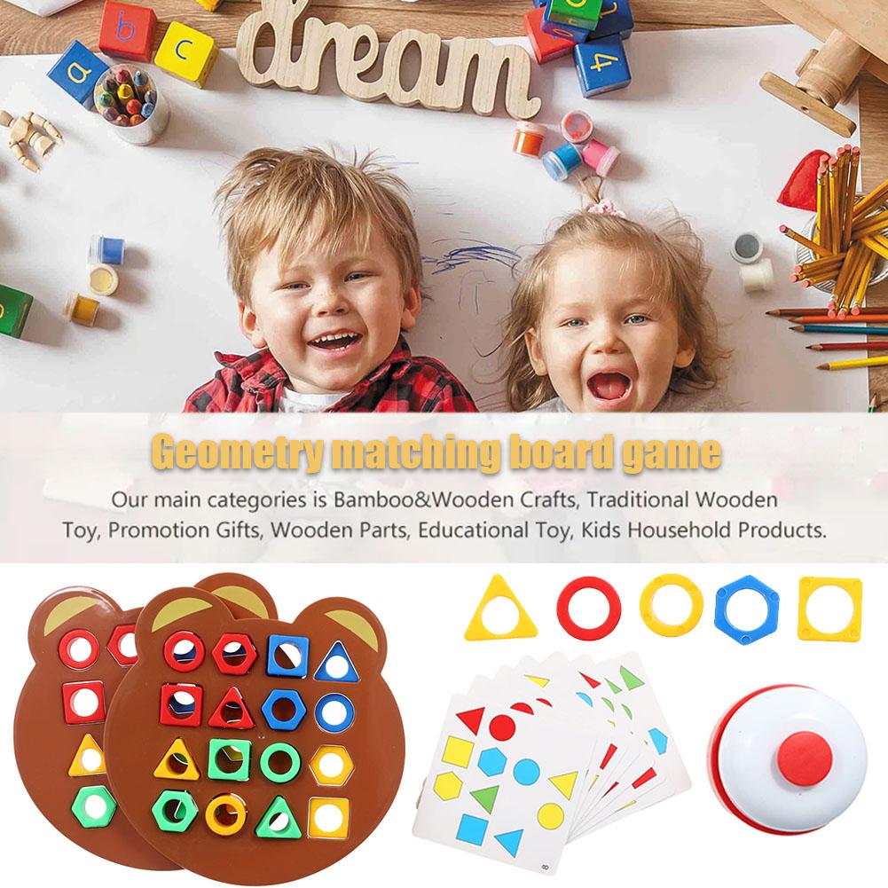 thumbnail image 2 of Wartleves Juego de combinación de formas, juguetes educativos sensoriales de colores, rompecabezas para niños, tablero B, 2 of 7