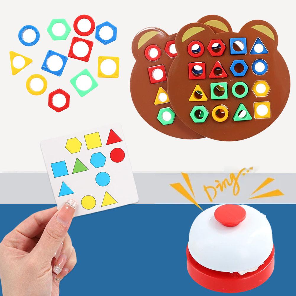 thumbnail image 5 of Wartleves Juego de combinación de formas, juguetes educativos sensoriales de colores, rompecabezas para niños, tablero B, 5 of 7