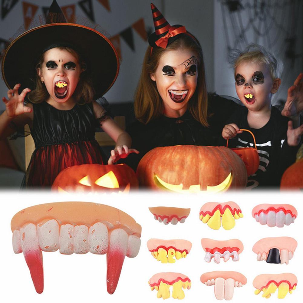 thumbnail image 3 of Wartleves Disfraz de dientes falsos para Halloween, juguete divertido para decorar con dientes falsos, 3 of 7