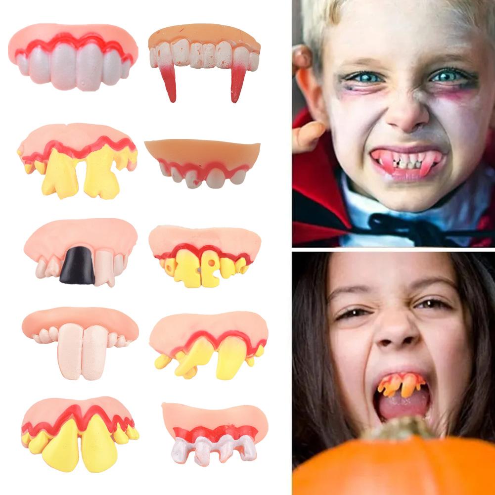 thumbnail image 2 of Wartleves Disfraz de dientes falsos para Halloween, juguete divertido para decorar con dientes falsos, 2 of 7
