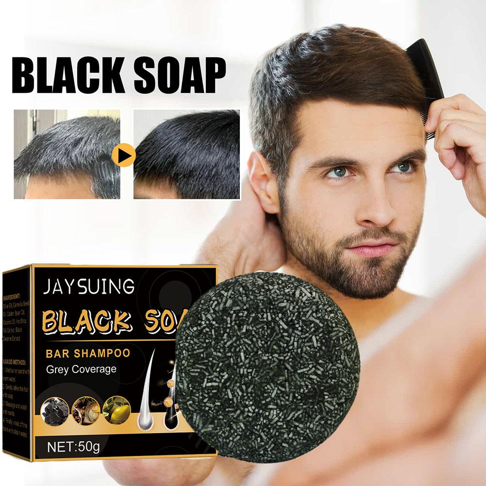 Description Picture 2 of itemSoap Hair Darkening Shampoo Bar Repair Gray White Hair Color Dye Face Hair Body Shampoo 60g Natural Organic Hair Conditioner