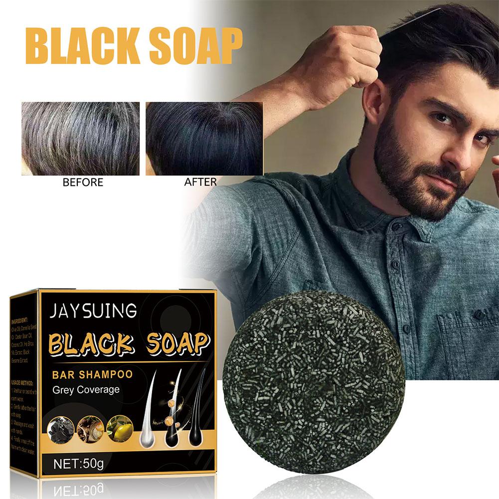 Description Picture 3 of itemSoap Hair Darkening Shampoo Bar Repair Gray White Hair Color Dye Face Hair Body Shampoo 60g Natural Organic Hair Conditioner