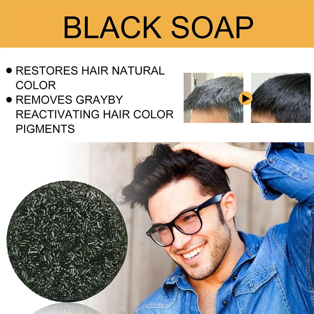 Description Picture 4 of itemSoap Hair Darkening Shampoo Bar Repair Gray White Hair Color Dye Face Hair Body Shampoo 60g Natural Organic Hair Conditioner