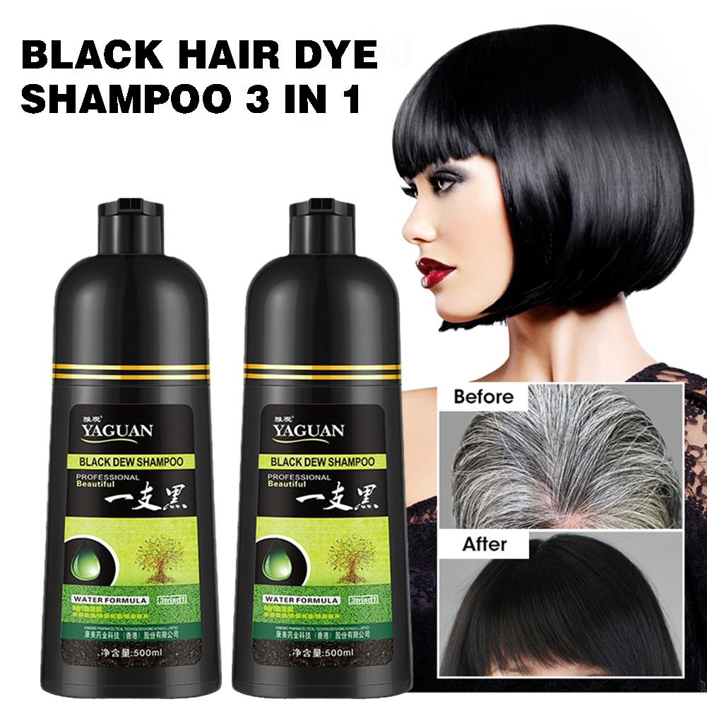 thumbnail image 2 of SGACAI Champú de rocío negro a base de hierbas Yaguan, champú para teñir el cabello negro, tinte para el cabello 3 en 1, colorante para el cabello, 2 of 7
